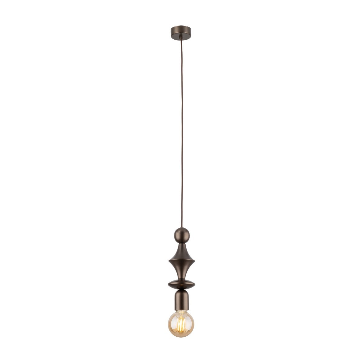 Lampa wisząca TK-Lighting TOWER TKL10703 kolor - brązowy styl Glamour