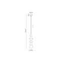 Lampa wisząca TK-Lighting TOWER TKL10703 kolor - brązowy styl Glamour