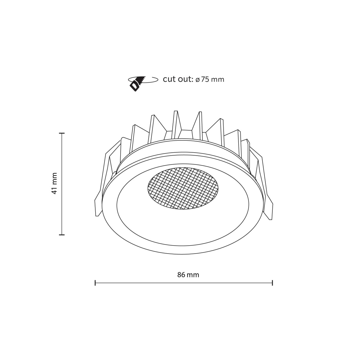 Lampa sufitowa TK-Lighting NEXUS TKL18126  Lampa ścienna kolor - czarny - biały styl Nowoczesny
