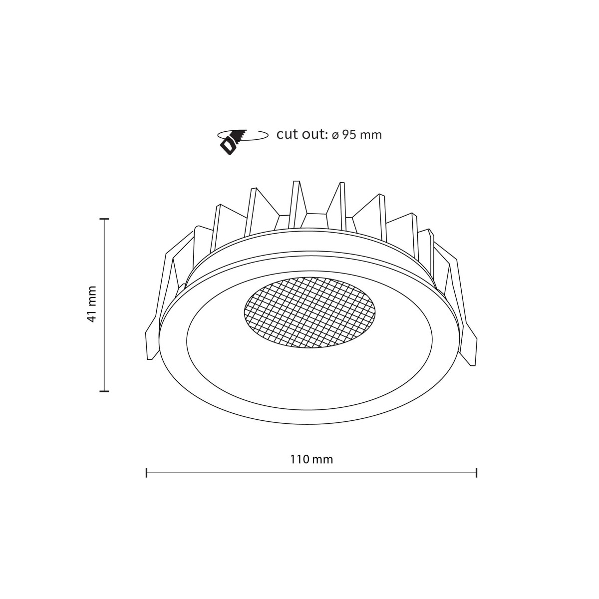 Lampa sufitowa TK-Lighting NEXUS TKL18132 kolor - czarny - biały styl Nowoczesny