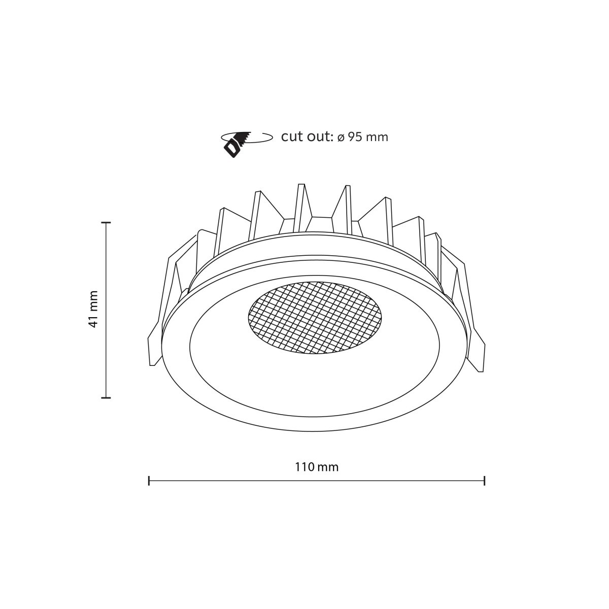 Lampa sufitowa TK-Lighting NEXUS TKL18132 kolor - czarny - biały styl Nowoczesny