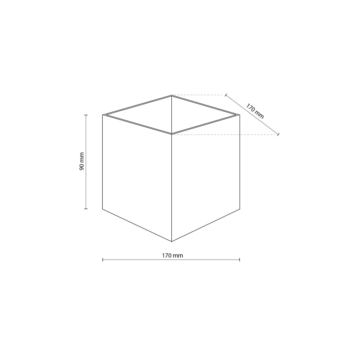 Kinkiet TK-Lighting CUBE TKL18182 kolor - czarny - transparentny styl Nowoczesny