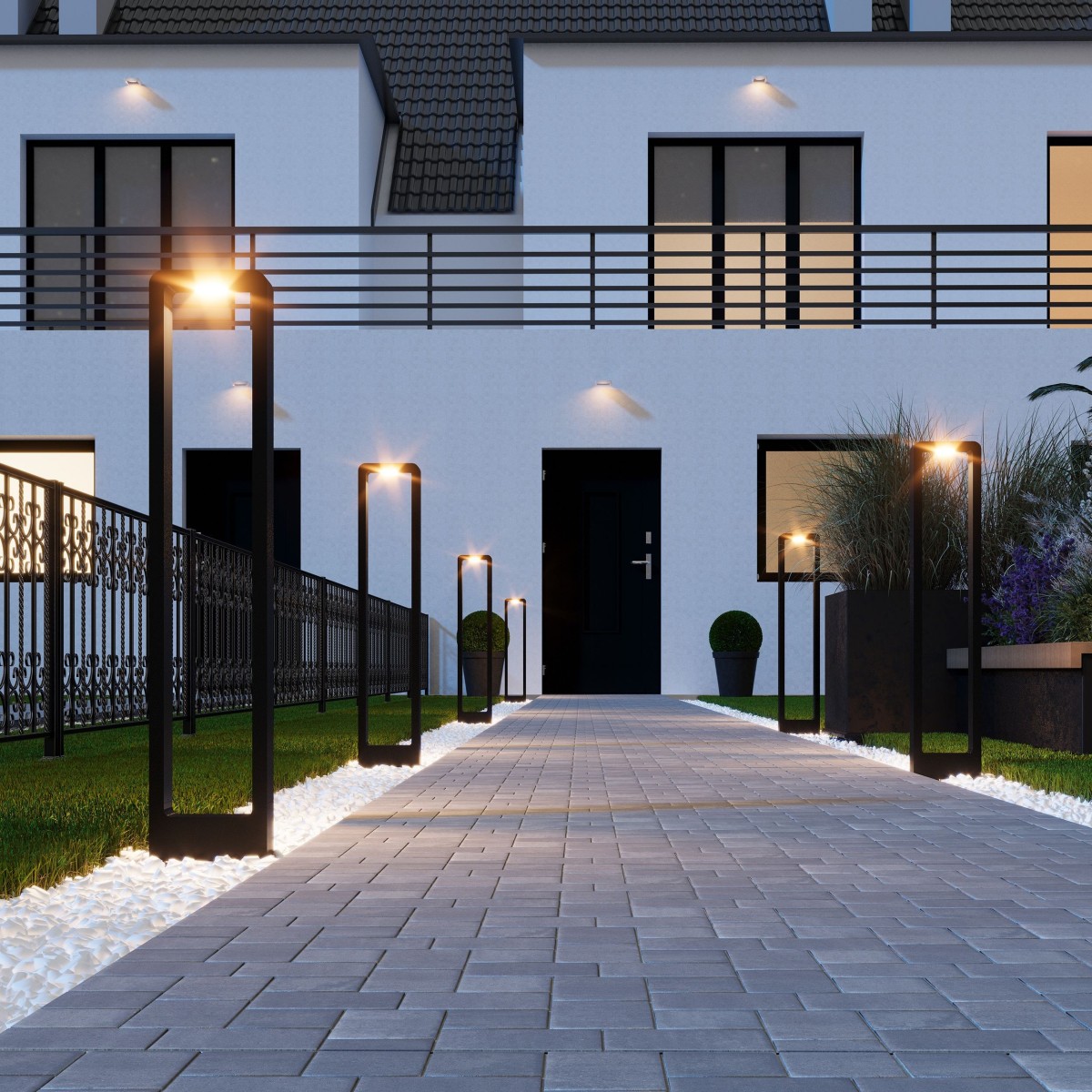 Lampa podłogowa TK-Lighting ARIUS TKL19001 kolor - czarny - transparentny styl Nowoczesny