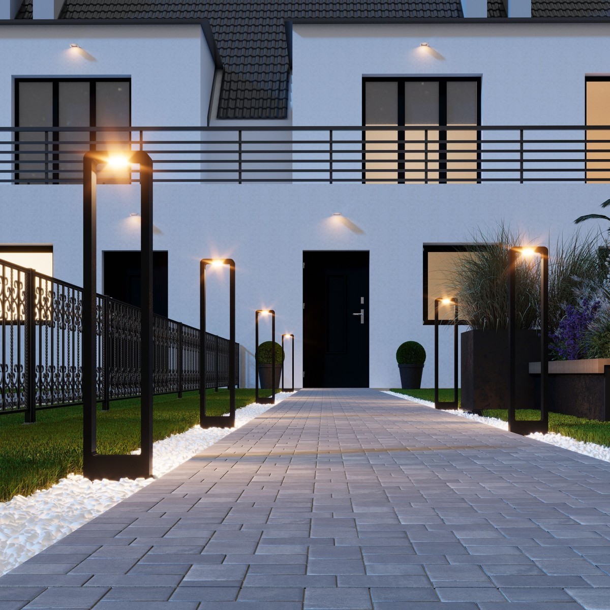 Lampa podłogowa TK-Lighting ARIUS TKL19001 kolor - czarny - transparentny styl Nowoczesny