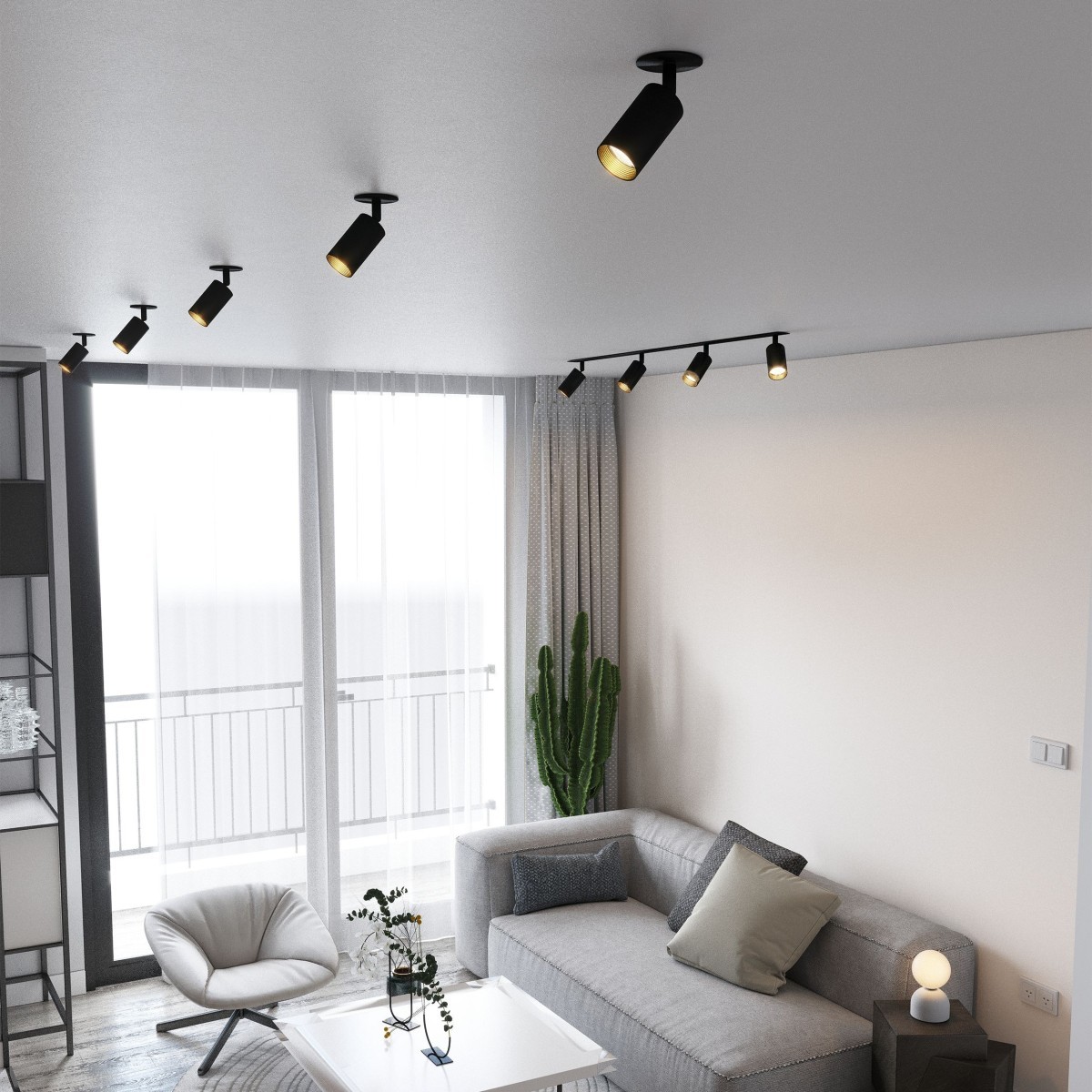 Lampa sufitowa TK-Lighting AMIS TKL10809  Lampa ścienna kolor - czarny styl Nowoczesny