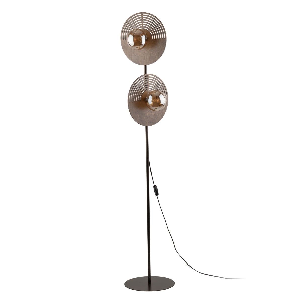 Lampa podłogowa TK-Lighting LUNAR TKL16135 kolor - dąb - biały styl Nowoczesny  Glamour