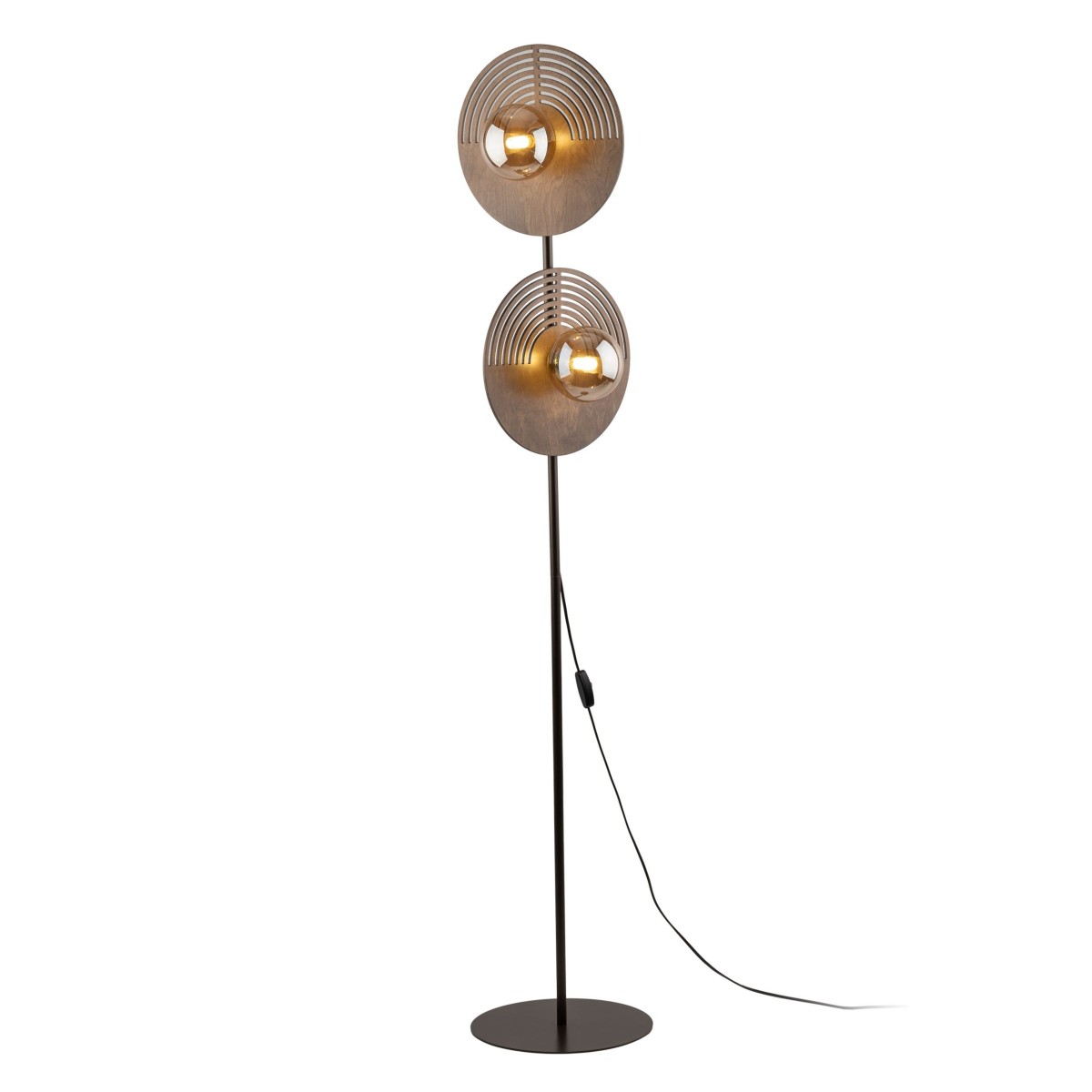 Lampa podłogowa TK-Lighting LUNAR TKL16135 kolor - dąb - biały styl Nowoczesny  Glamour