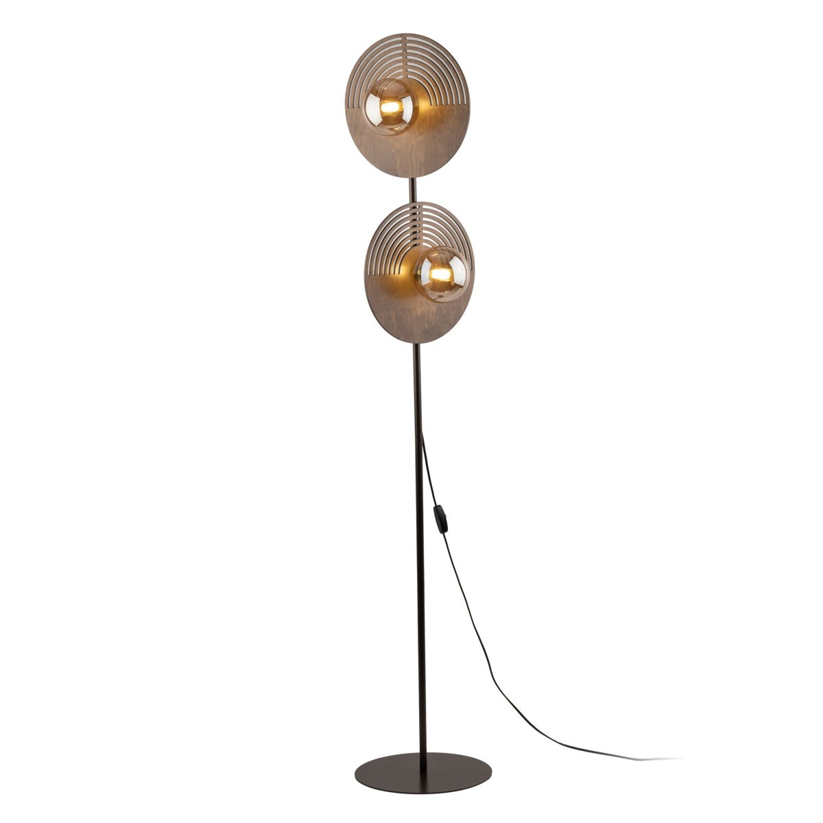 Lampa podłogowa TK-Lighting LUNAR TKL16135 kolor - dąb - biały styl Nowoczesny  Glamour