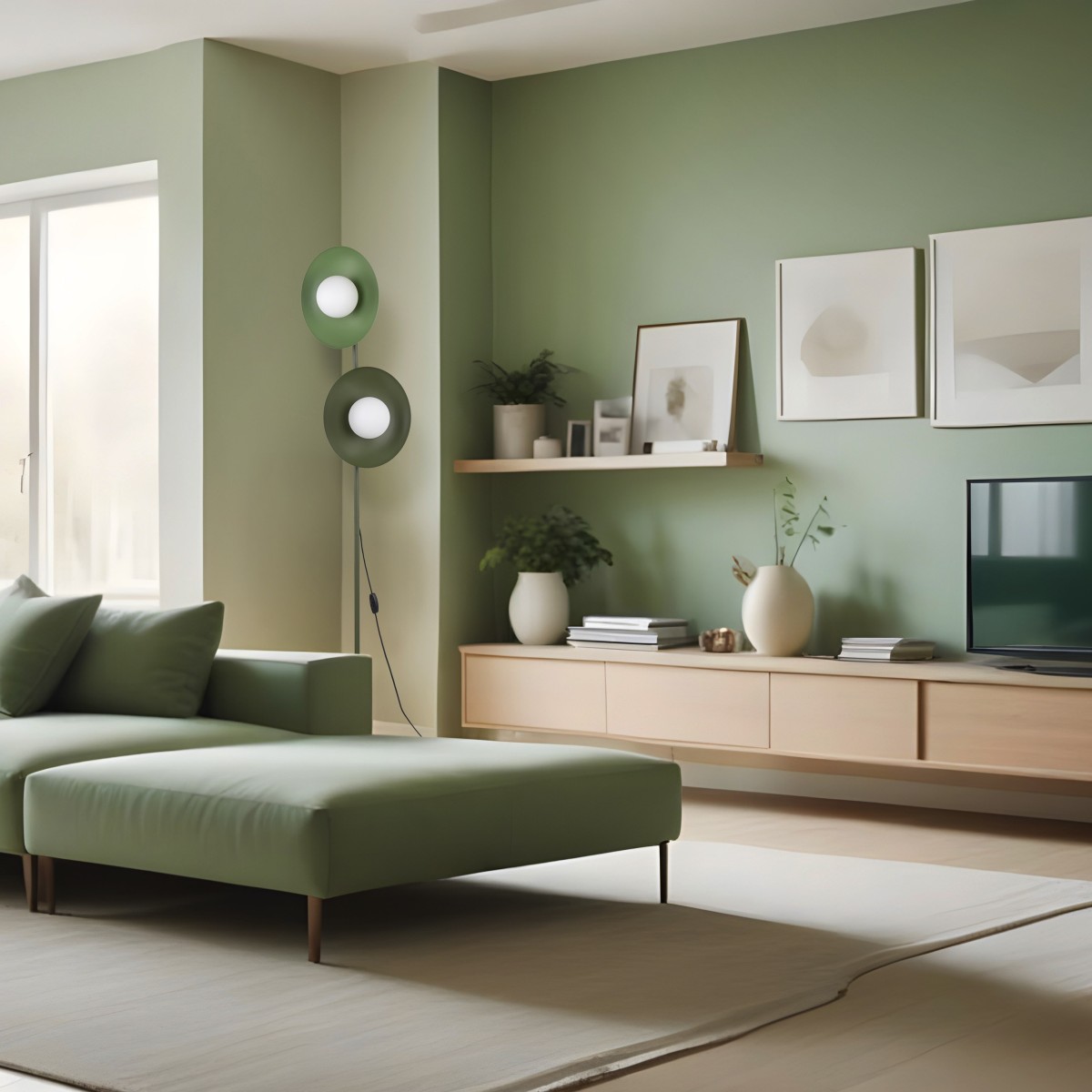 Lampa podłogowa TK-Lighting SLATE TKL16139 kolor - zielony - biały styl Nowoczesny