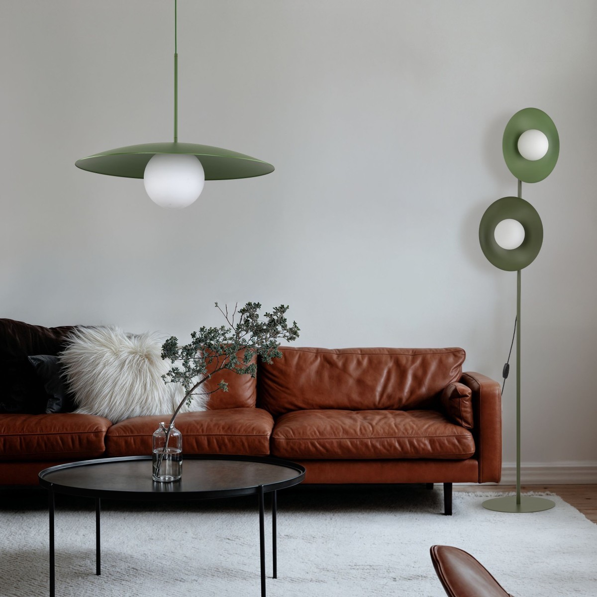 Lampa podłogowa TK-Lighting SLATE TKL16139 kolor - zielony - biały styl Nowoczesny