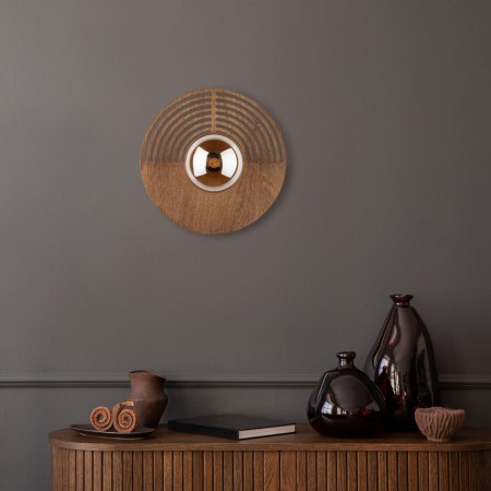 Kinkiet TK-Lighting LUNAR TKL11014 kolor - dąb - biały styl Nowoczesny  Glamour