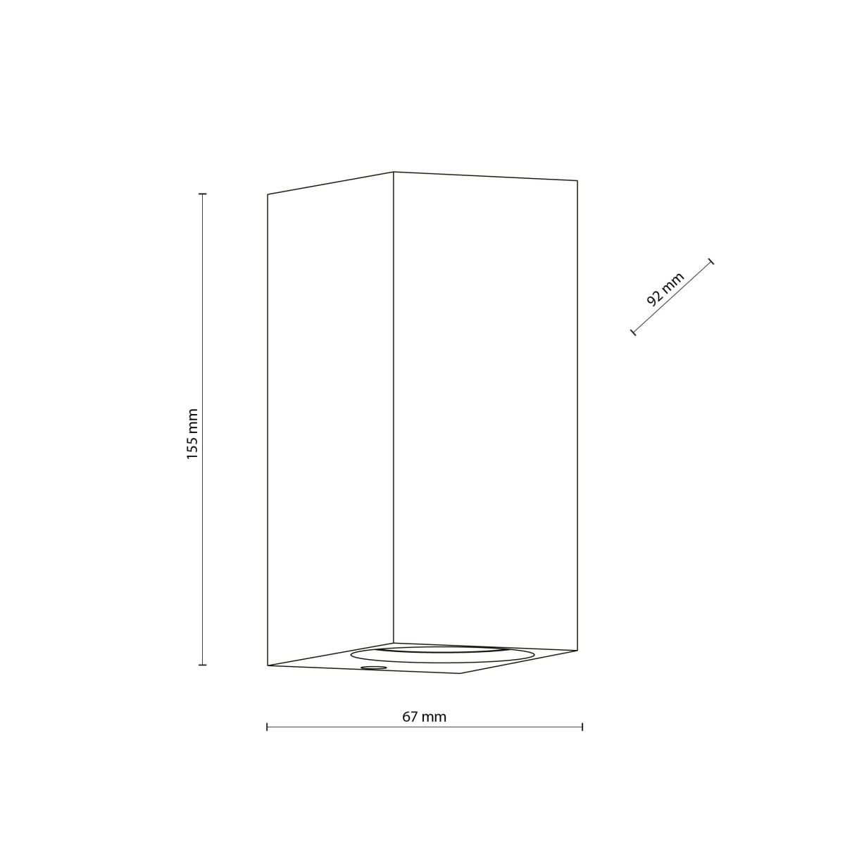 Kinkiet TK-Lighting AXIS TKL10970 kolor - szary - transparentny styl Nowoczesny  Klasyczny