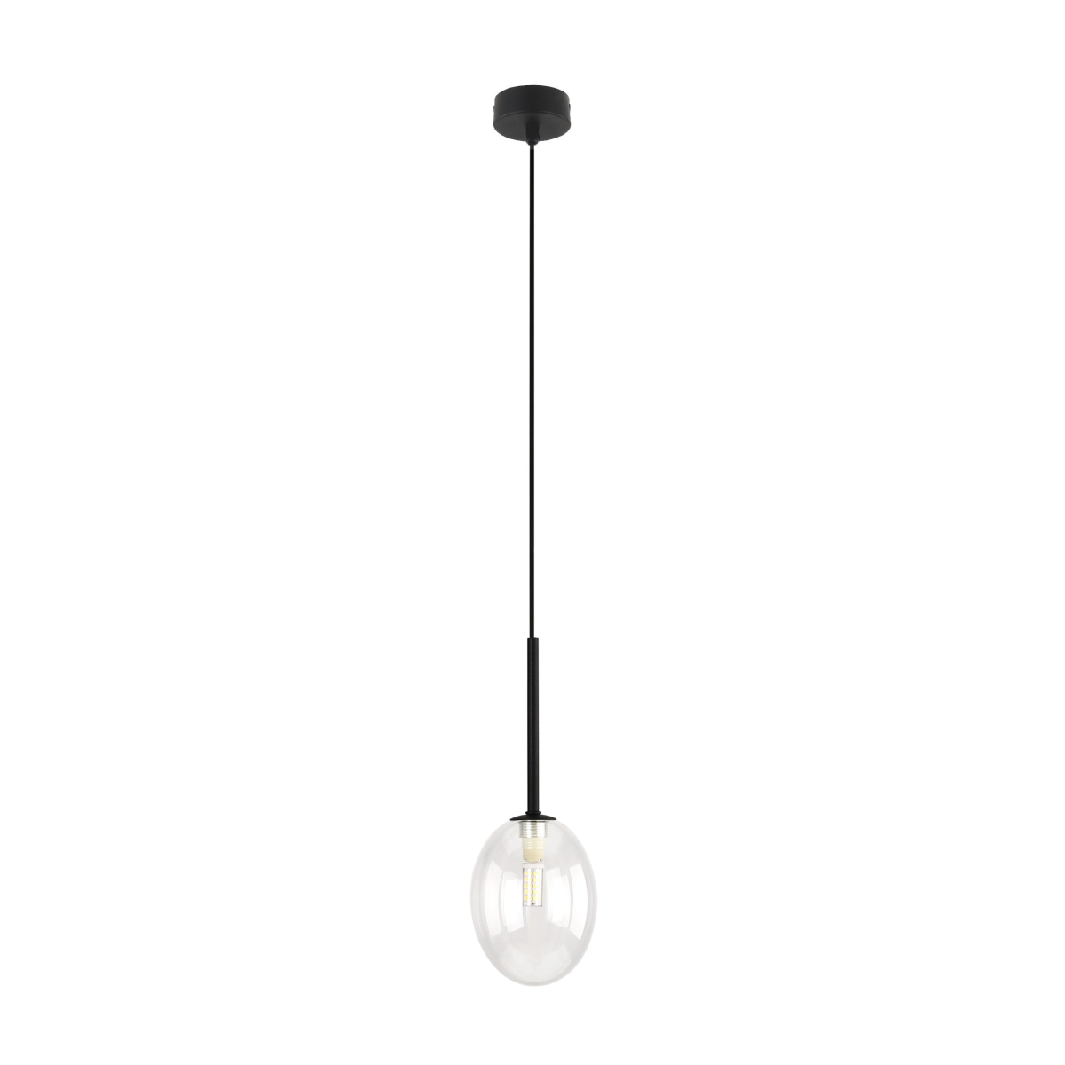 Lampa wisząca TK-Lighting PEARL TKL10835  Lampa sufitowa kolor - czarny - transparentny styl Nowoczesny  Glamour