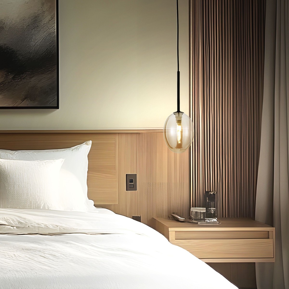 Lampa wisząca TK-Lighting PEARL TKL10831 kolor - czarny - koniak styl Nowoczesny  Glamour