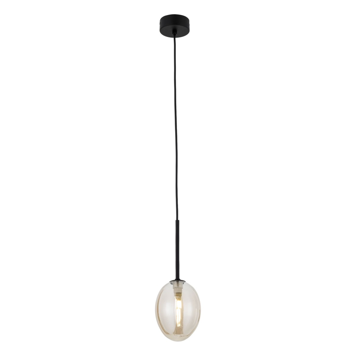 Lampa wisząca TK-Lighting PEARL TKL10831 kolor - czarny - koniak styl Nowoczesny  Glamour