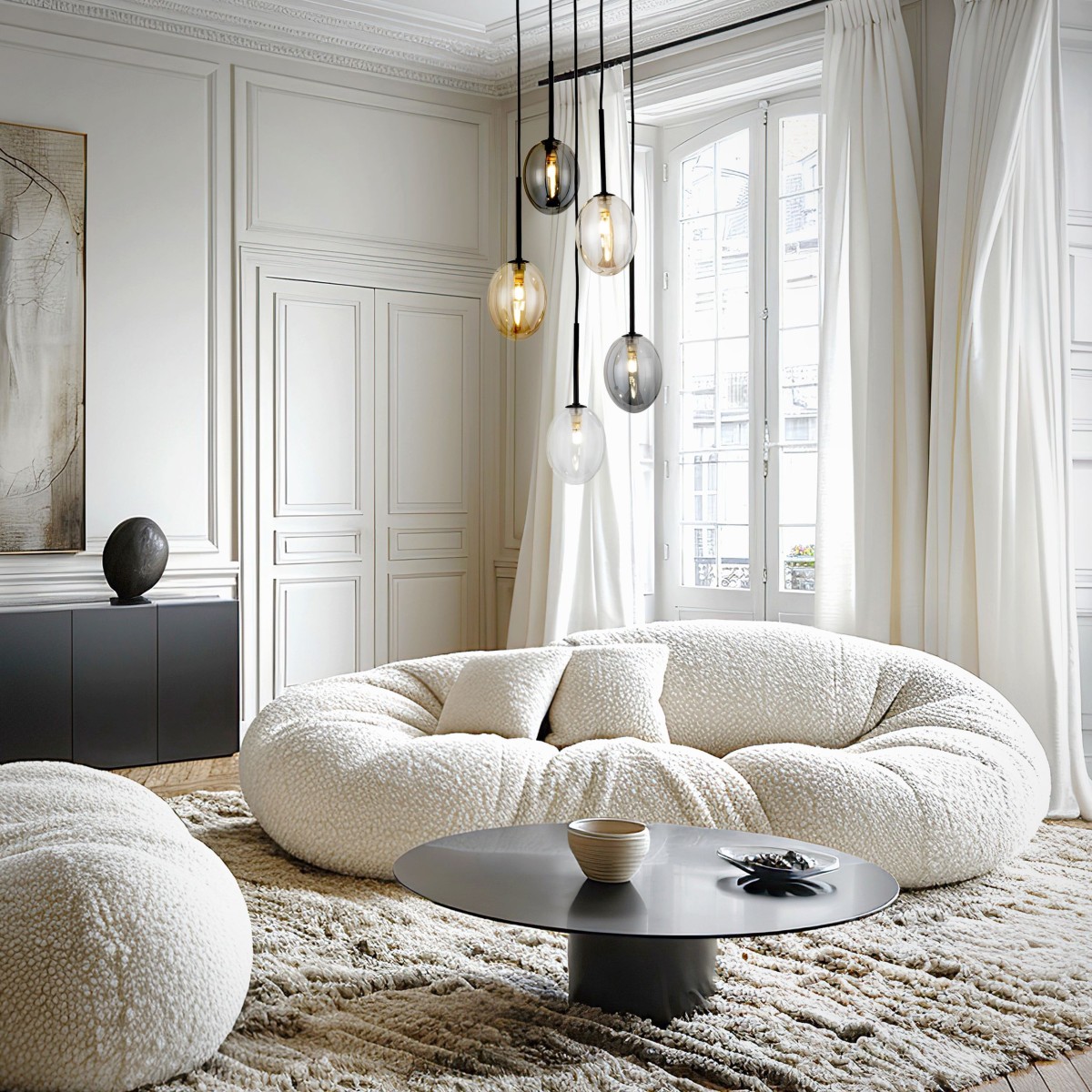 Lampa wisząca TK-Lighting PEARL TKL10844 kolor - czarny - multikolor styl Nowoczesny  Glamour