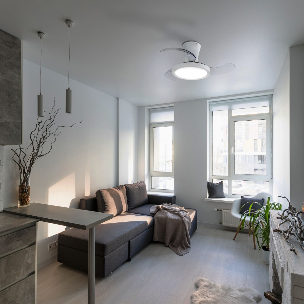 Lampa sufitowa TK-Lighting BREEZE TKL18198 kolor - biały styl Nowoczesny