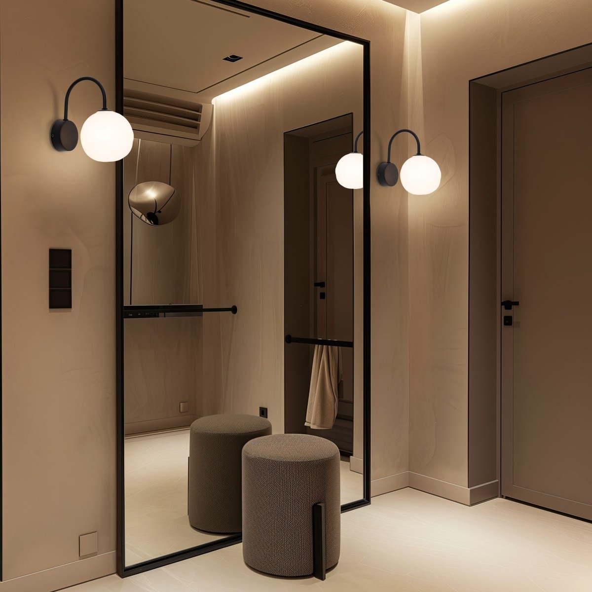 Lampa ścienna TK-Lighting MISTY TKL11016  Kinkiet kolor - czarny - biały styl Nowoczesny  Glamour