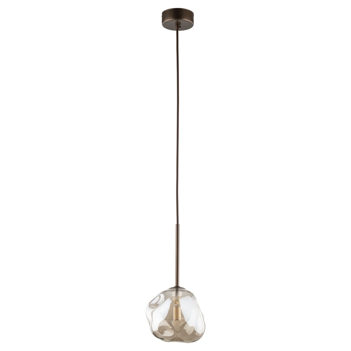 Lampa wisząca TK-Lighting LAVA TKL11025  Lampa sufitowa kolor - brązowy - koniak styl Glamour