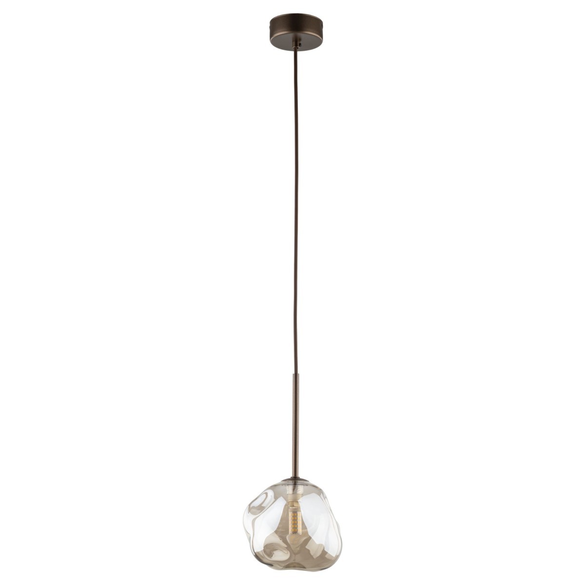 Lampa wisząca TK-Lighting LAVA TKL11025  Lampa sufitowa kolor - brązowy - koniak styl Glamour