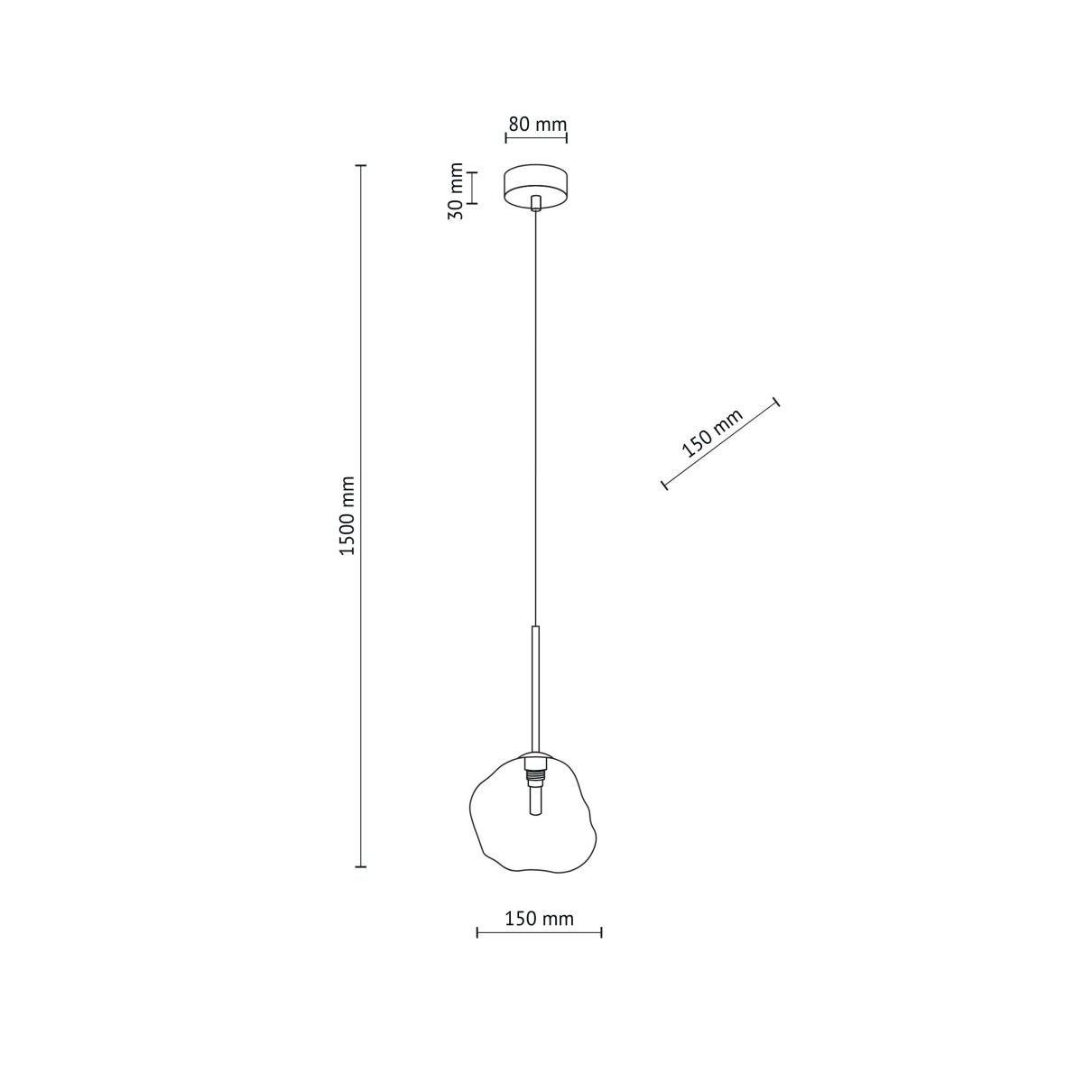 Lampa wisząca TK-Lighting LAVA TKL11025  Lampa sufitowa kolor - brązowy - koniak styl Glamour