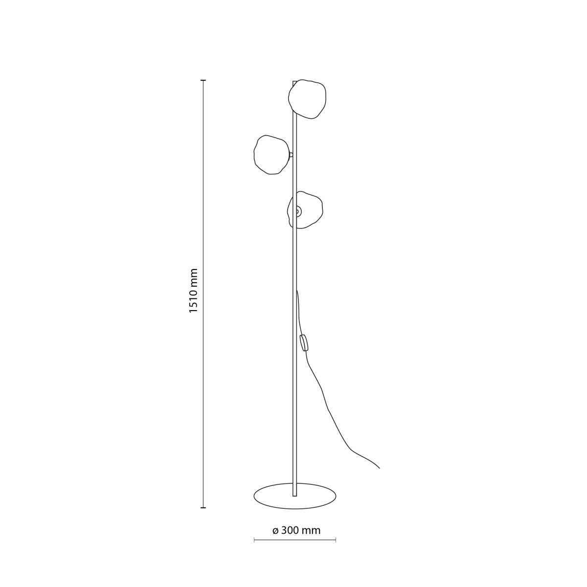 Lampa podłogowa TK-Lighting LAVA TKL16150 kolor - brązowy - koniak styl Glamour