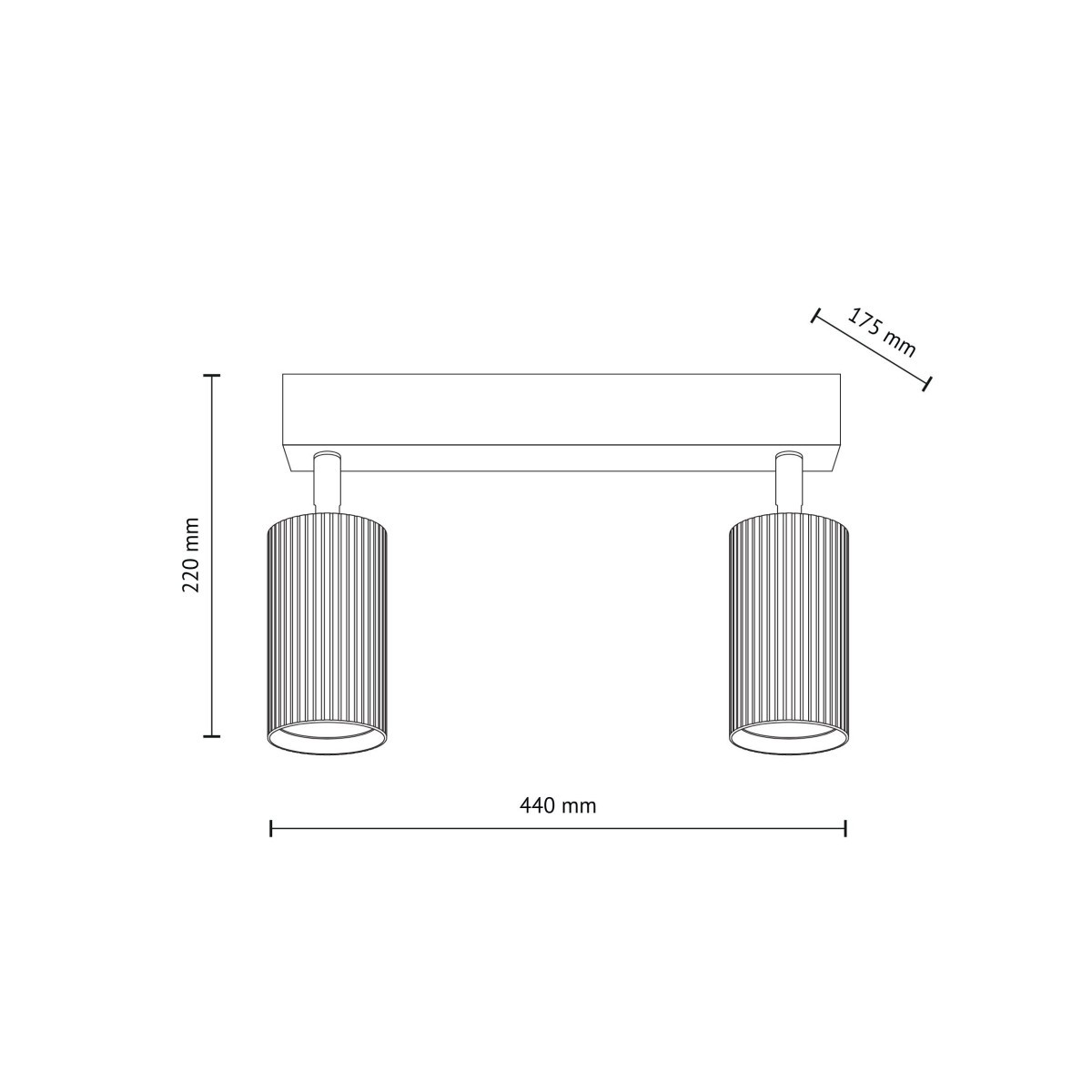Lampa sufitowa TK-Lighting TUNE TKL16147  Lampa ścienna kolor - czarny - brązowy styl Nowoczesny