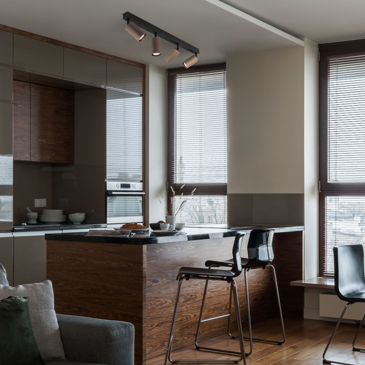 Lampa sufitowa TK-Lighting TUNE TKL16149  Lampa ścienna kolor - czarny - brązowy styl Nowoczesny