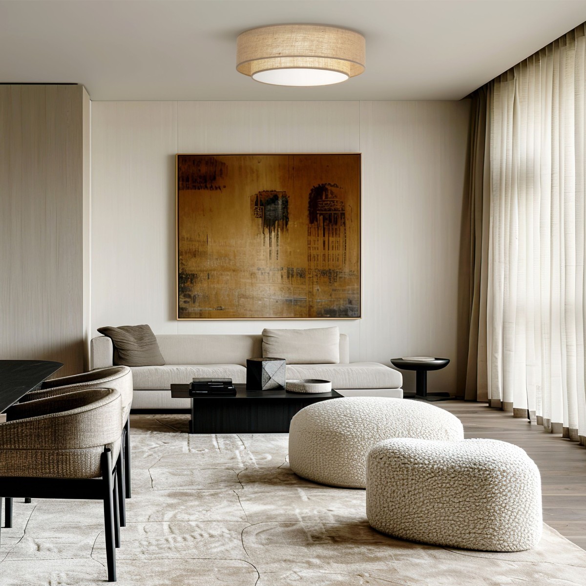 Lampa sufitowa TK-Lighting CALISTO TKL11046 kolor - biały - Brązowy styl Skandynawski