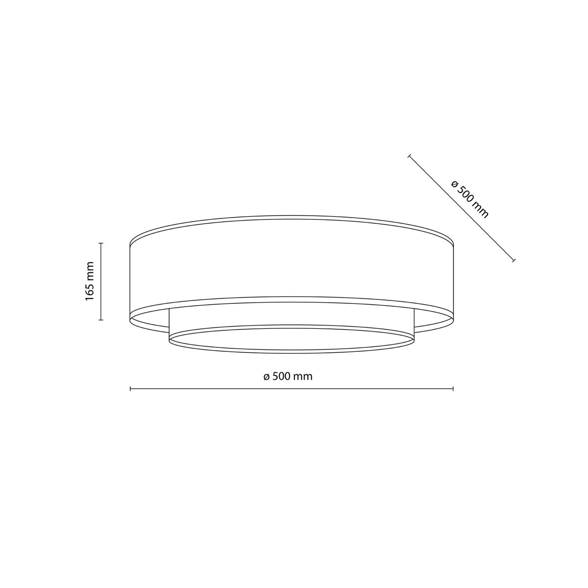 Lampa sufitowa TK-Lighting CALISTO TKL11046 kolor - biały - Brązowy styl Skandynawski
