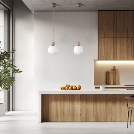 Lampa wisząca TK-Lighting BALLO TKL11049 kolor - sabia - biały styl Glamour