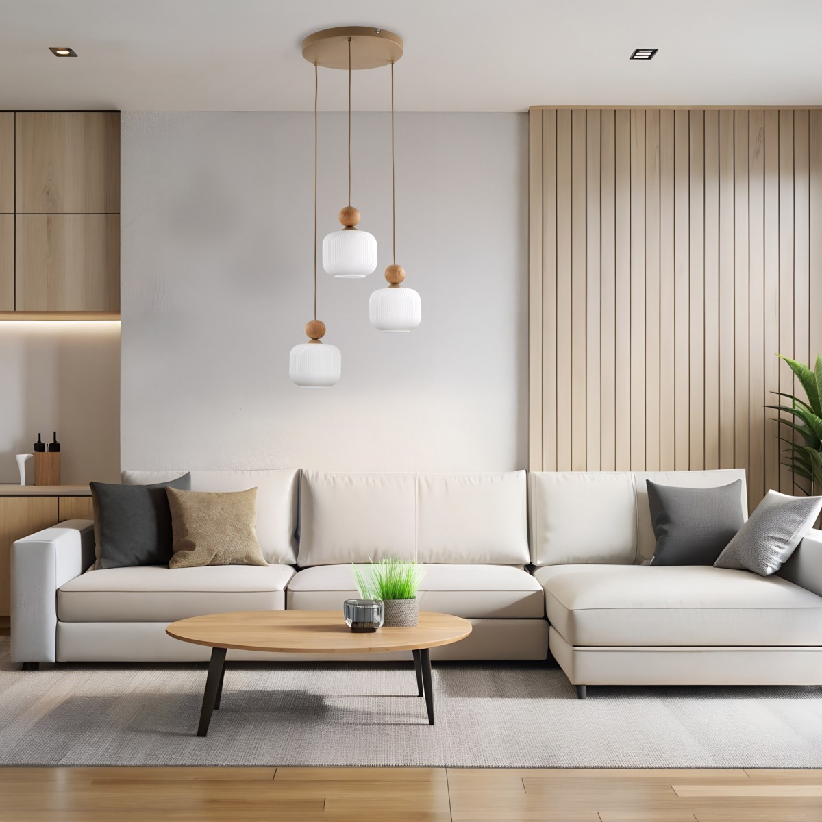 Lampa wisząca TK-Lighting BALLO TKL11050  Lampa sufitowa kolor - sabia - biały styl Glamour