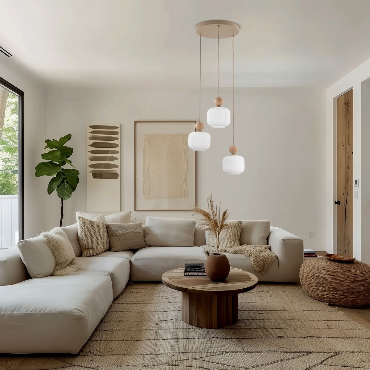 Lampa wisząca TK-Lighting BALLO TKL11050  Lampa sufitowa kolor - sabia - biały styl Glamour