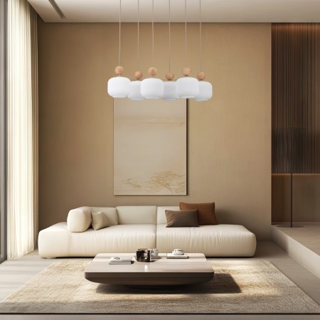 Lampa wisząca TK-Lighting BALLO TKL11052  Lampa sufitowa kolor - sabia - biały styl Glamour