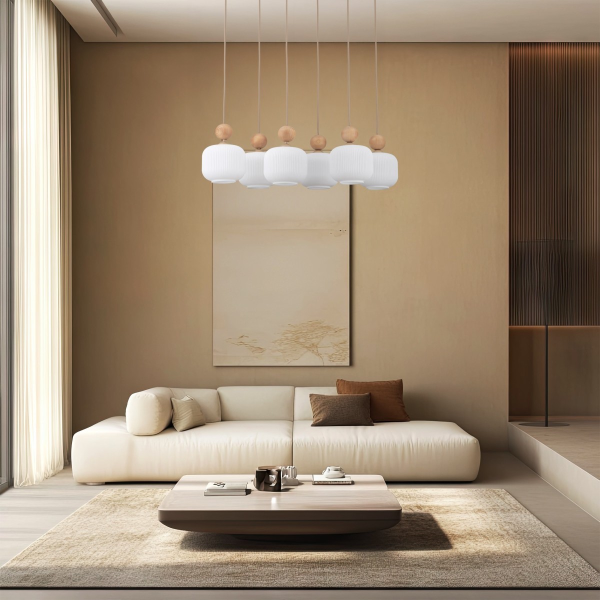 Lampa wisząca TK-Lighting BALLO TKL11052  Lampa sufitowa kolor - sabia - biały styl Glamour