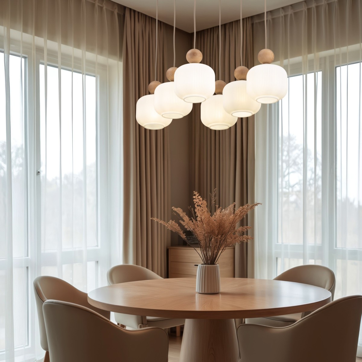 Lampa wisząca TK-Lighting BALLO TKL11052  Lampa sufitowa kolor - sabia - biały styl Glamour