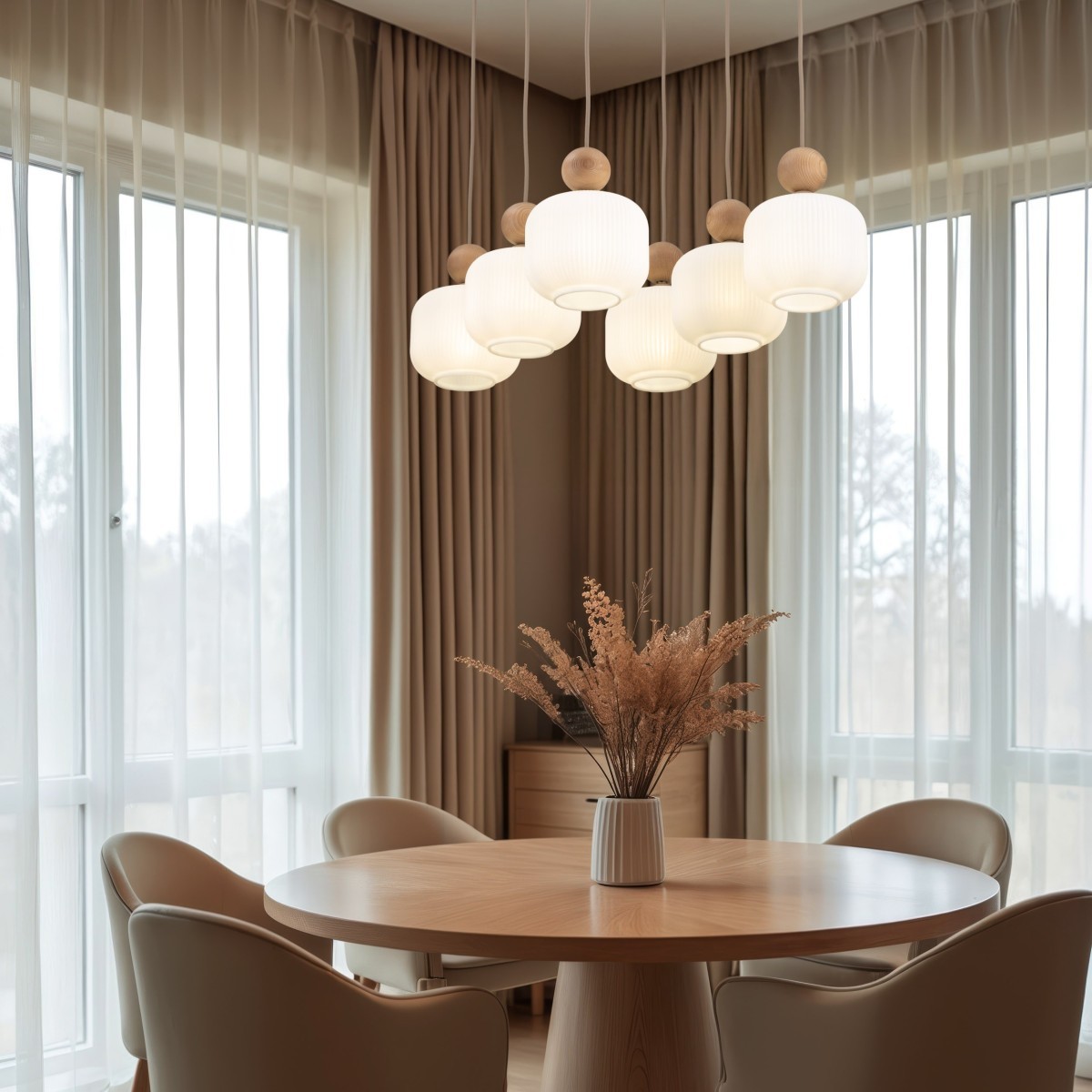 Lampa wisząca TK-Lighting BALLO TKL11052  Lampa sufitowa kolor - sabia - biały styl Glamour