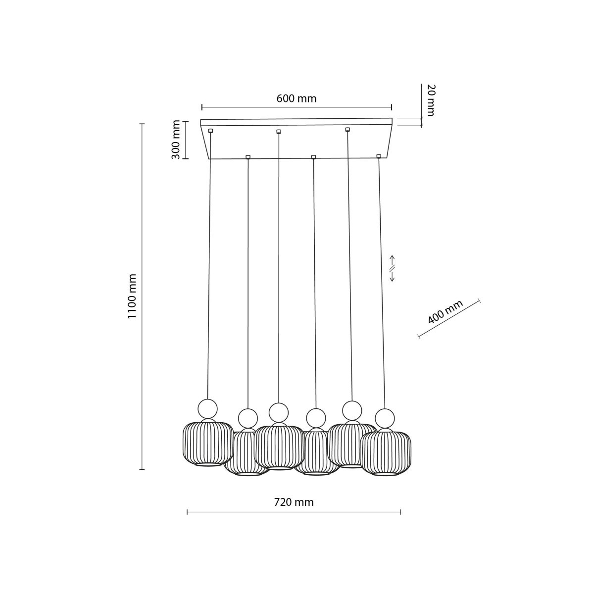 Lampa wisząca TK-Lighting BALLO TKL11052  Lampa sufitowa kolor - sabia - biały styl Glamour