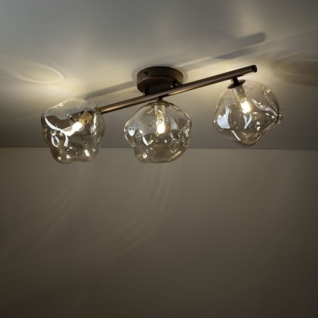 Lampa sufitowa TK-Lighting LAVA TKL11035 kolor - brązowy - koniak styl Glamour