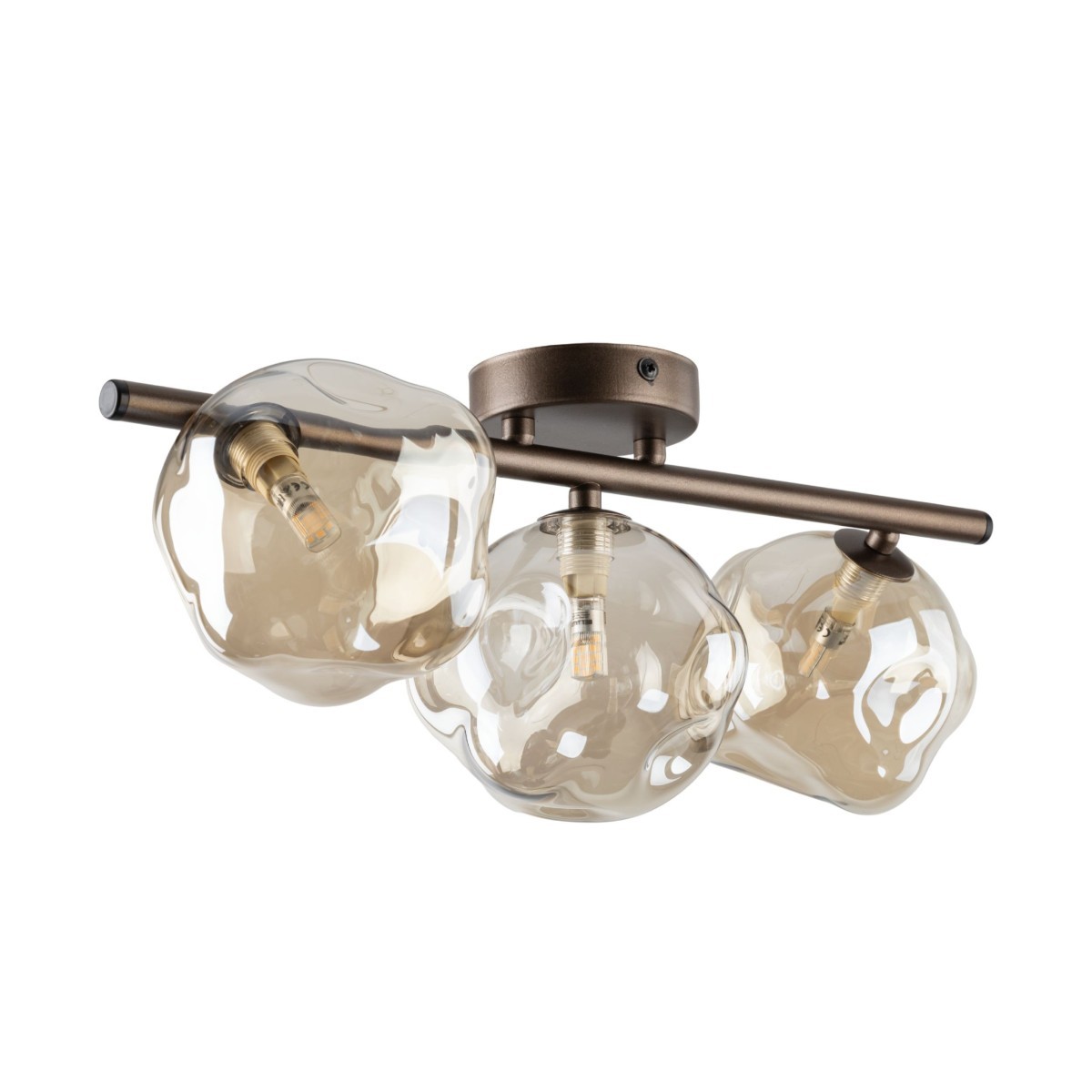 Lampa sufitowa TK-Lighting LAVA TKL11035 kolor - brązowy - koniak styl Glamour