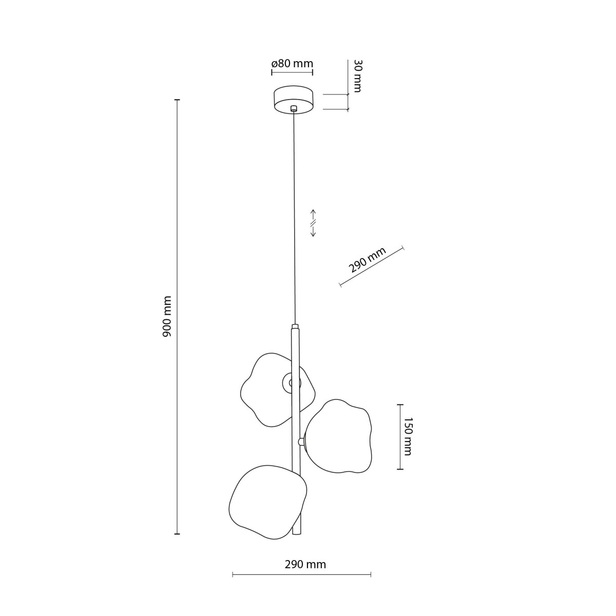 Lampa wisząca TK-Lighting LAVA TKL11036  Lampa sufitowa kolor - brązowy - koniak styl Glamour