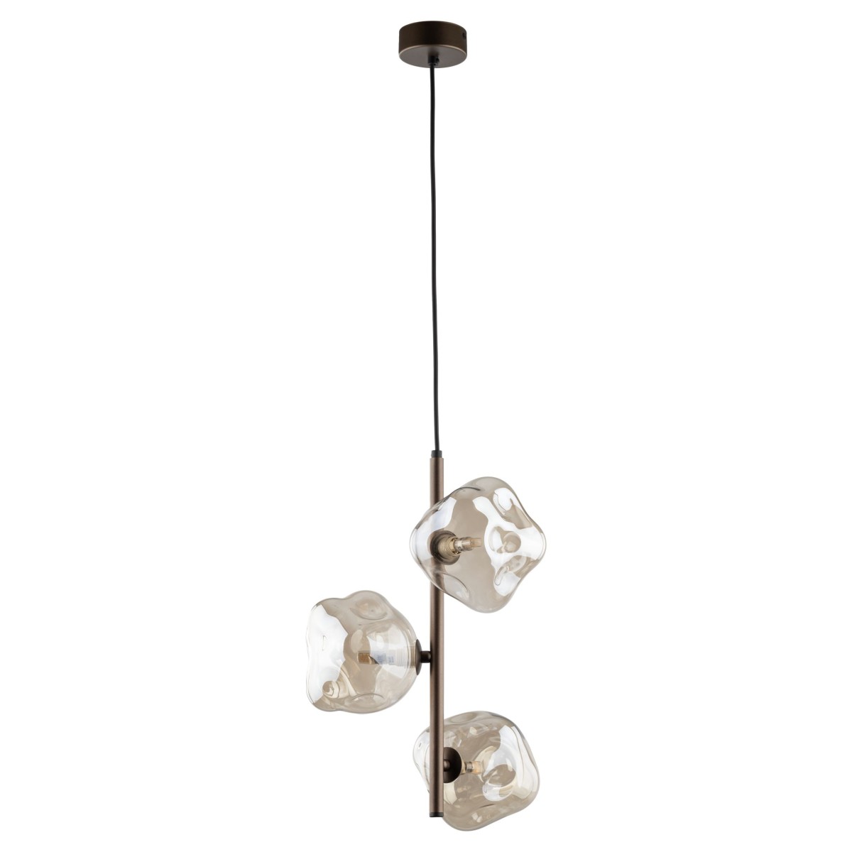 Lampa wisząca TK-Lighting LAVA TKL11036  Lampa sufitowa kolor - brązowy - koniak styl Glamour