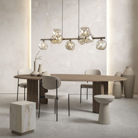 Lampa wisząca TK-Lighting LAVA TKL11037  Lampa sufitowa kolor - brązowy - koniak styl Glamour