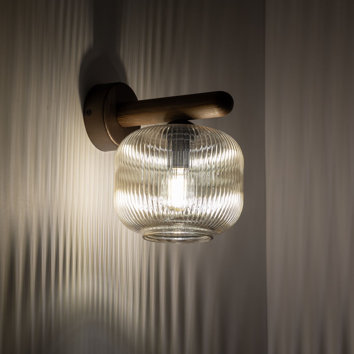 Kinkiet TK-Lighting SALVIA TKL11067 kolor - brązowy - koniak styl Klasyczny