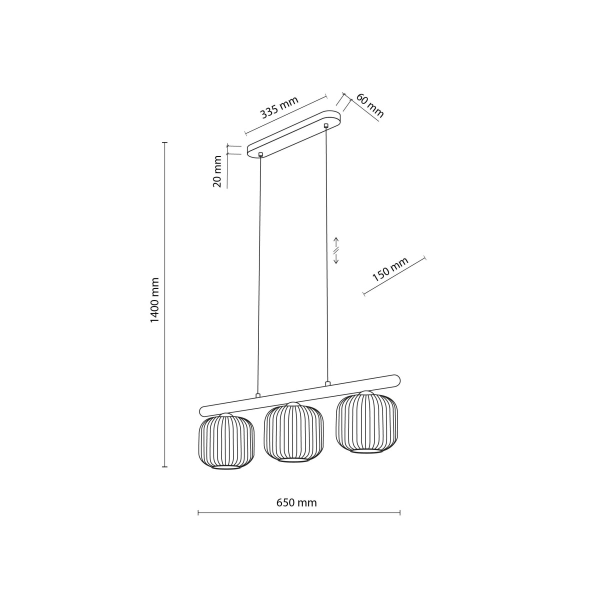 Lampa wisząca TK-Lighting SALVIA TKL11069  Lampa sufitowa kolor - brązowy - koniak styl Klasyczny