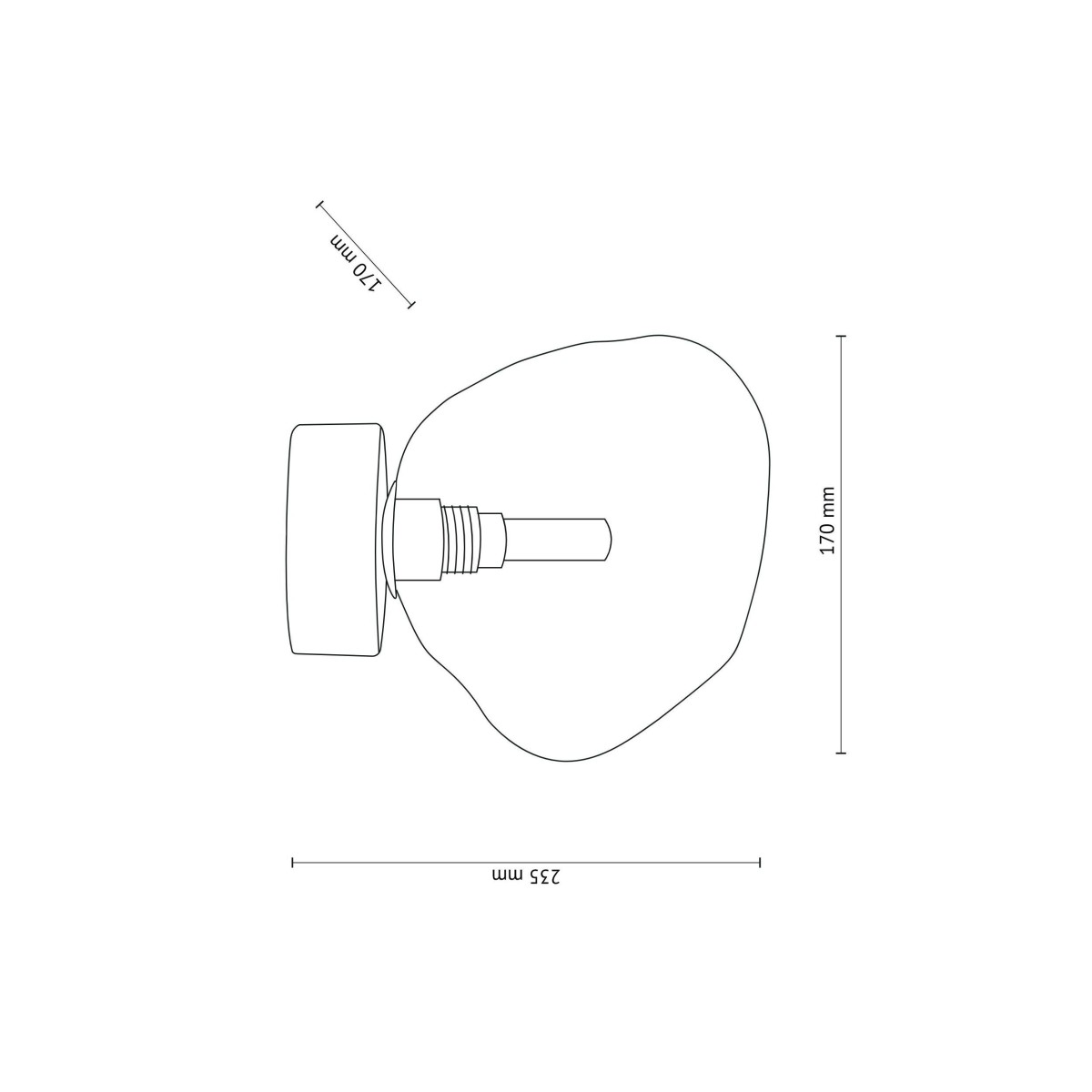 Kinkiet TK-Lighting LAVA TKL11104  Lampa sufitowa kolor - sabia - biały styl Glamour