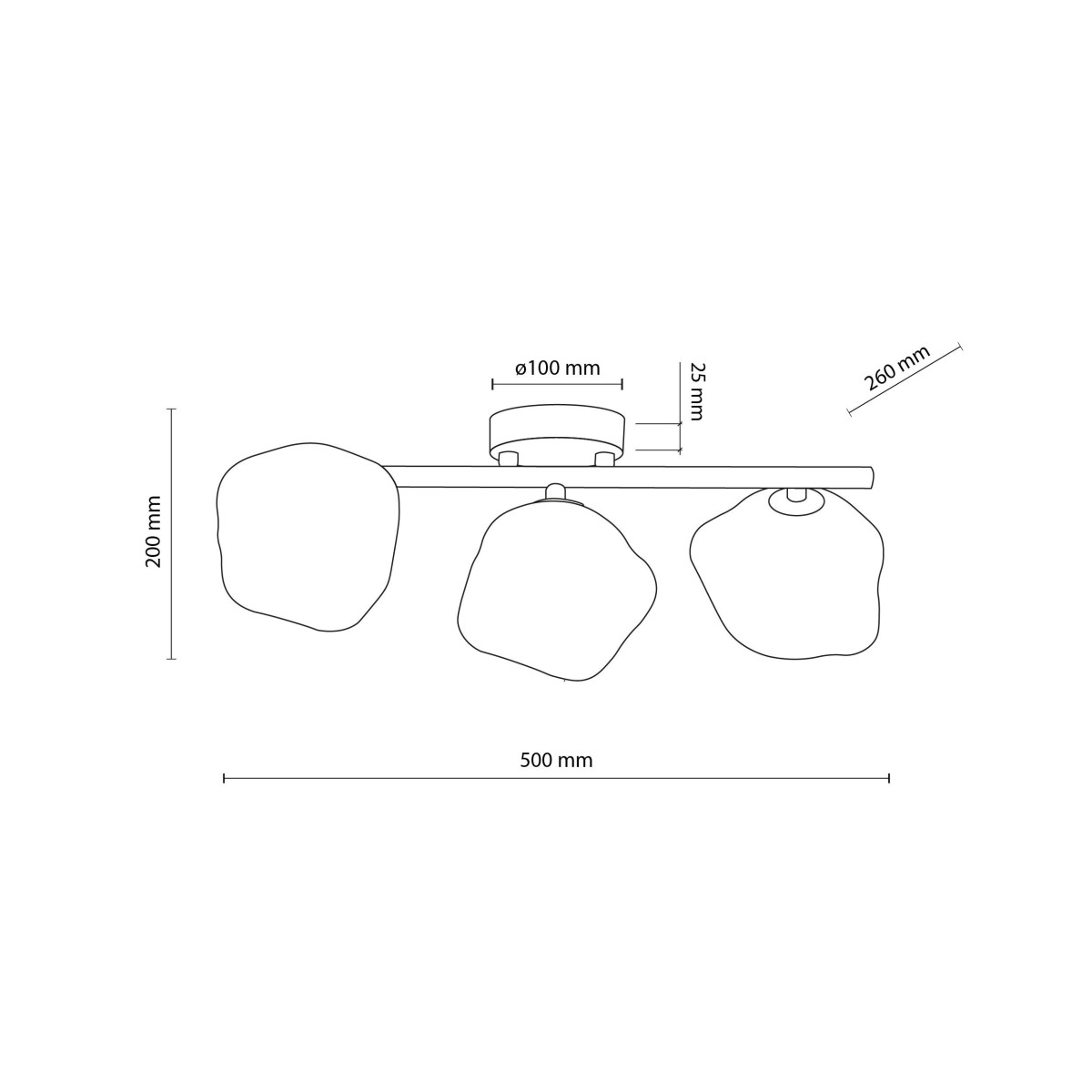 Lampa sufitowa TK-Lighting LAVA TKL11105 kolor - sabia - koniak styl Glamour