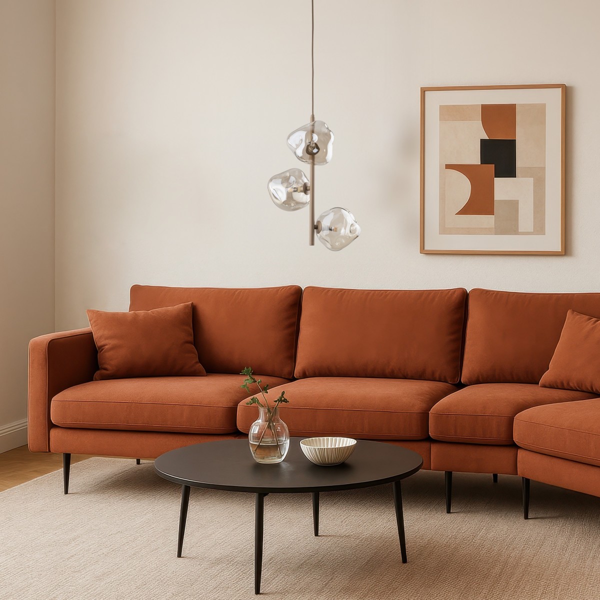 Lampa wisząca TK-Lighting LAVA TKL11107 kolor - sabia - koniak styl Glamour