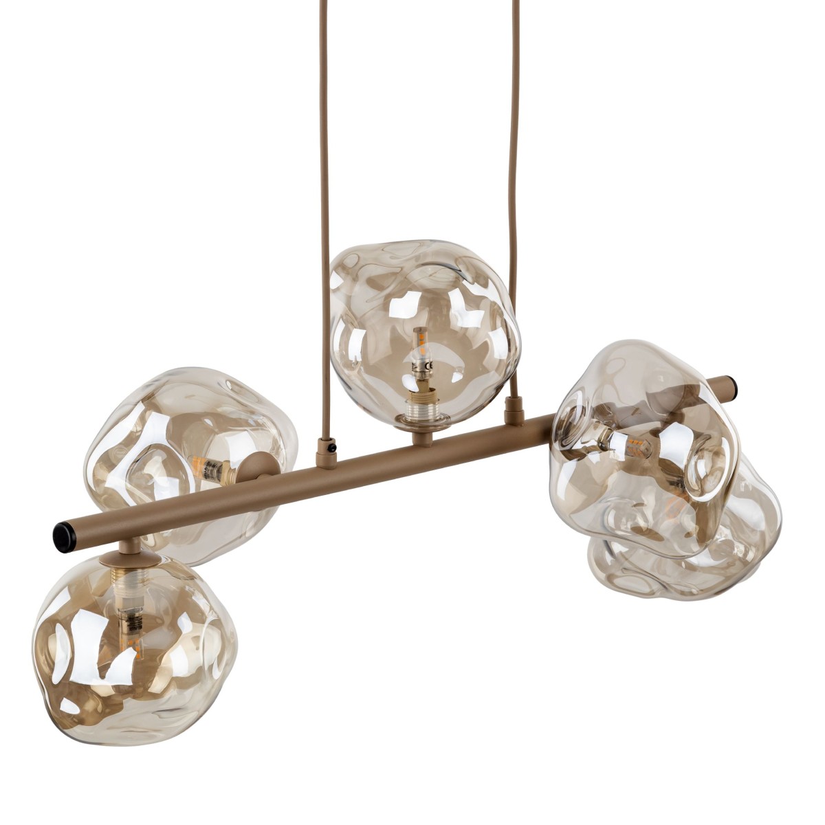 Lampa wisząca TK-Lighting LAVA TKL11111  Lampa sufitowa kolor - sabia - koniak styl Glamour