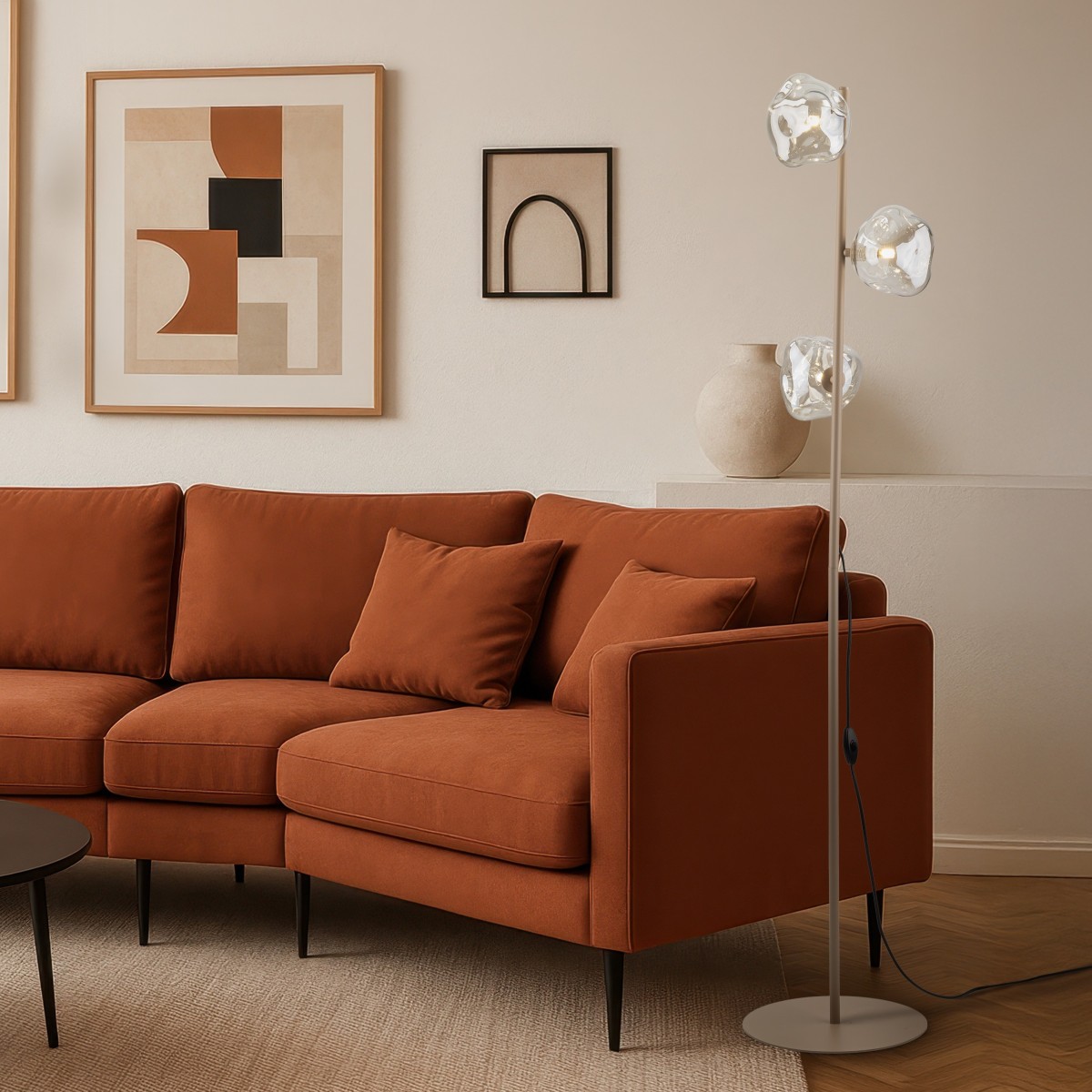 Lampa podłogowa TK-Lighting LAVA TKL16153 kolor - sabia - koniak styl Glamour